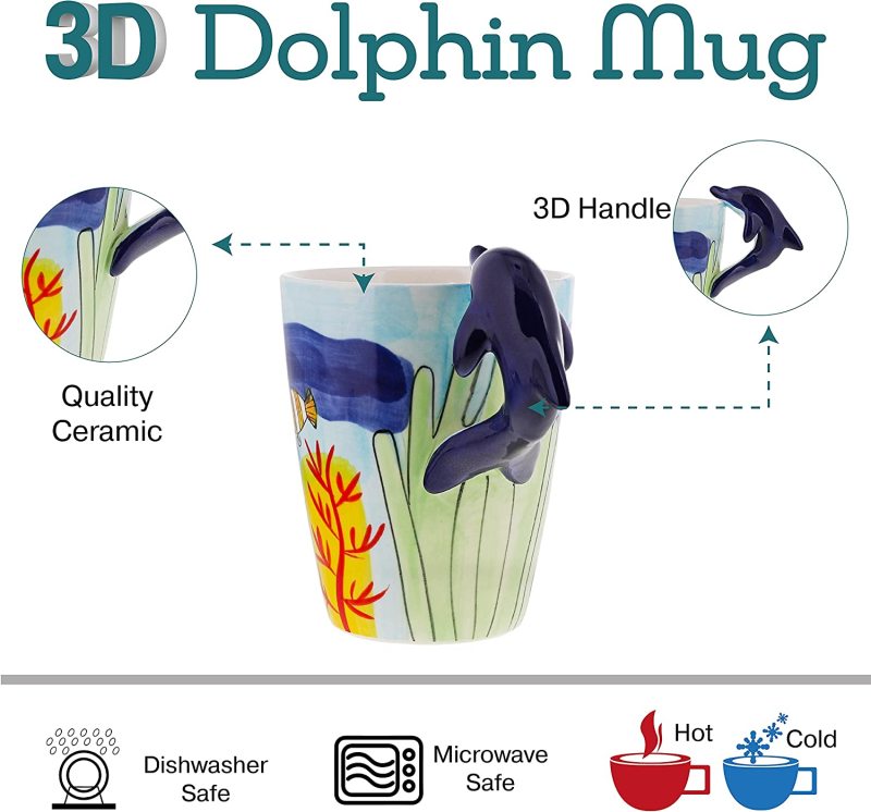 Home 3D Dolphin Coffee Mug