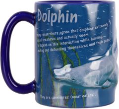 Dolphin 3D Large Mug 22oz - Dark Blue