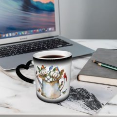 Heat Changing Sensitive Mug Birds
