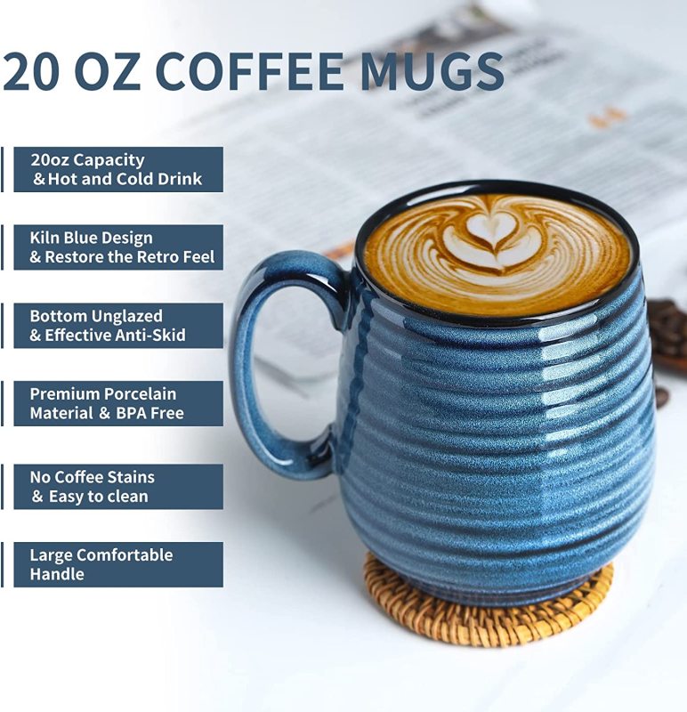 Ceramic Coffee Cups for Office and Camping