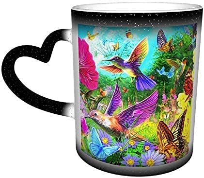 Hummingbird And Butterfly Personalized Magic Coffee Cup