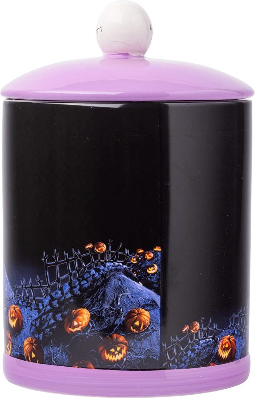 Skellington Moon Hill Scene Ceramic Canister
