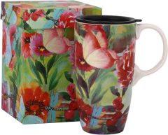 Butterfly and Dragonfly Coffee Ceramic Mug