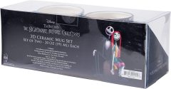 Nightmare Before Christmas Jack and Sally Kiss 3D Sculpted Mug