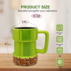 Super Mario Warp Pipe Mug Ceramic Coffee Mug