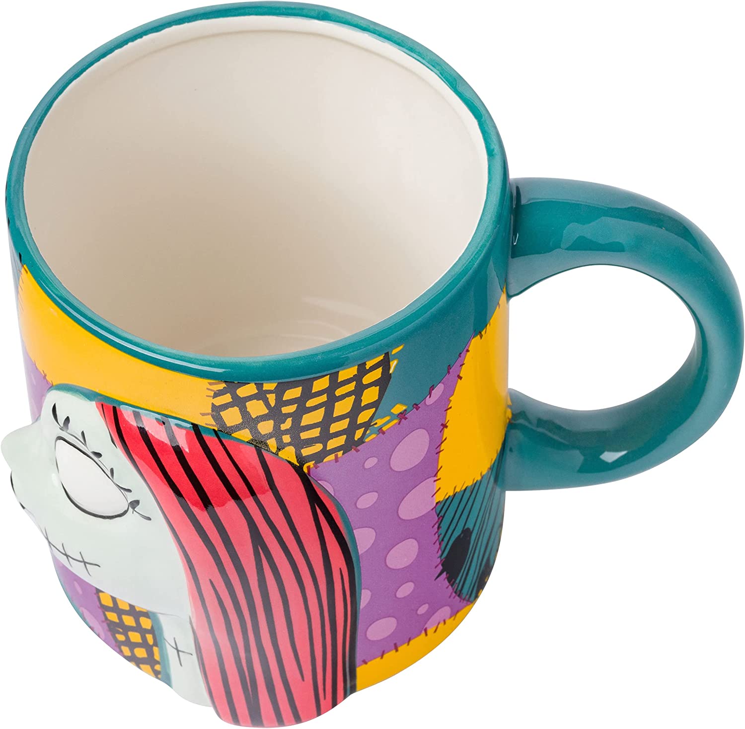 Nightmare Before Christmas Jack and Sally Kiss 3D Sculpted Mug