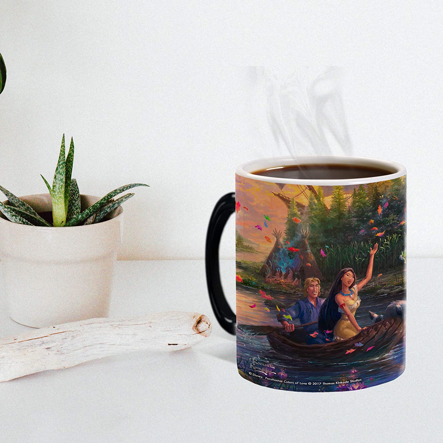 Thomas Kinkade Changing Heat Sensitive Ceramic Mug