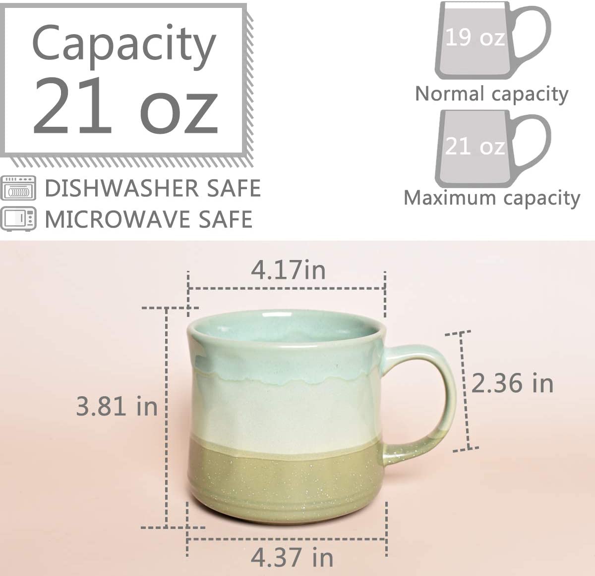 Green Dishwasher and Microwave Safe Soup
