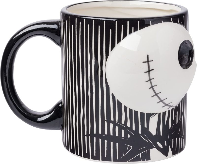 Nightmare Before Christmas Jack and Sally Kiss 3D Sculpted Mug