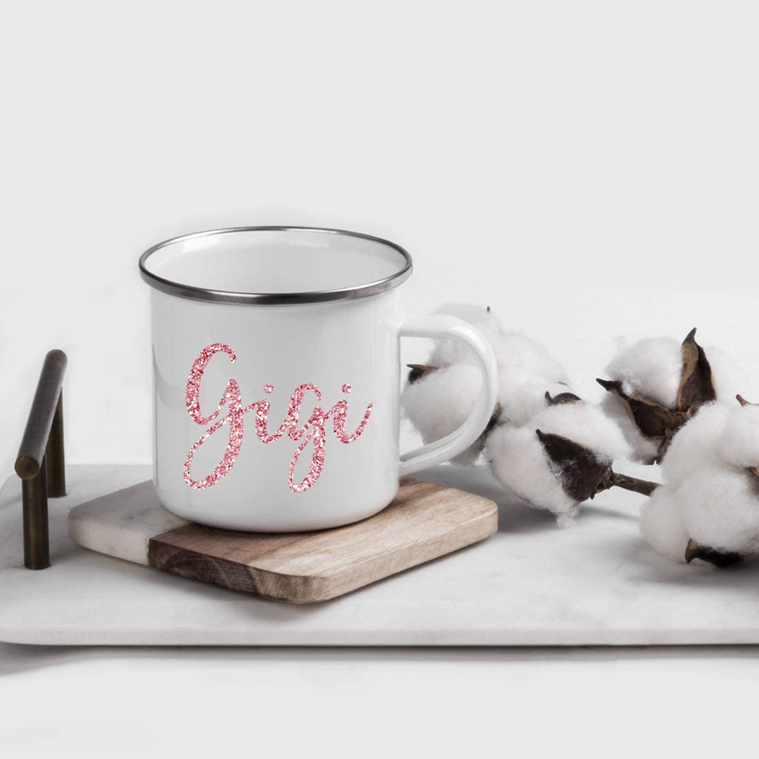 Pink Glitter Campfire Coffee Mug