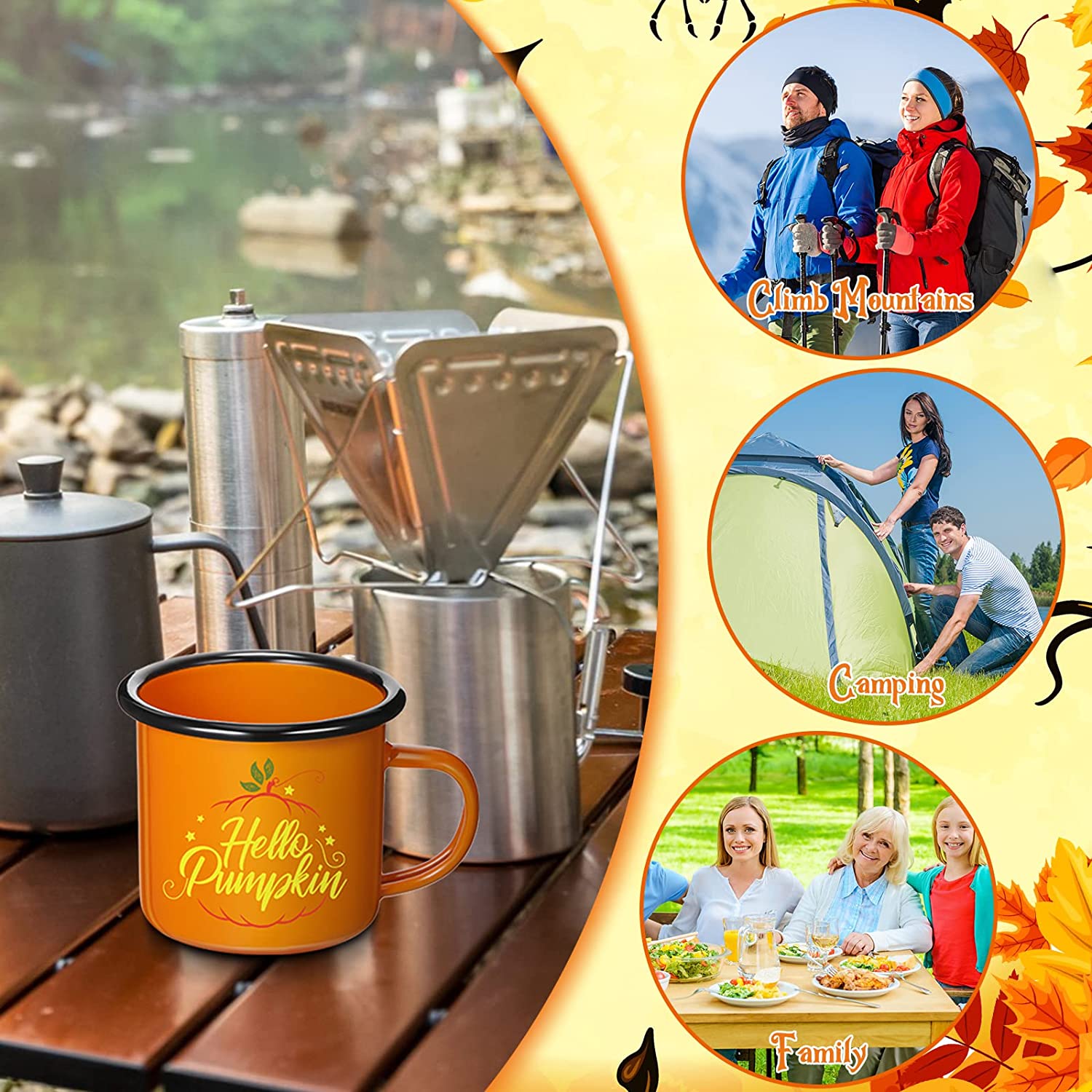 Hello Pumpkin Enamel Mug