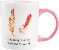 Pink Handle Ceramic Mug