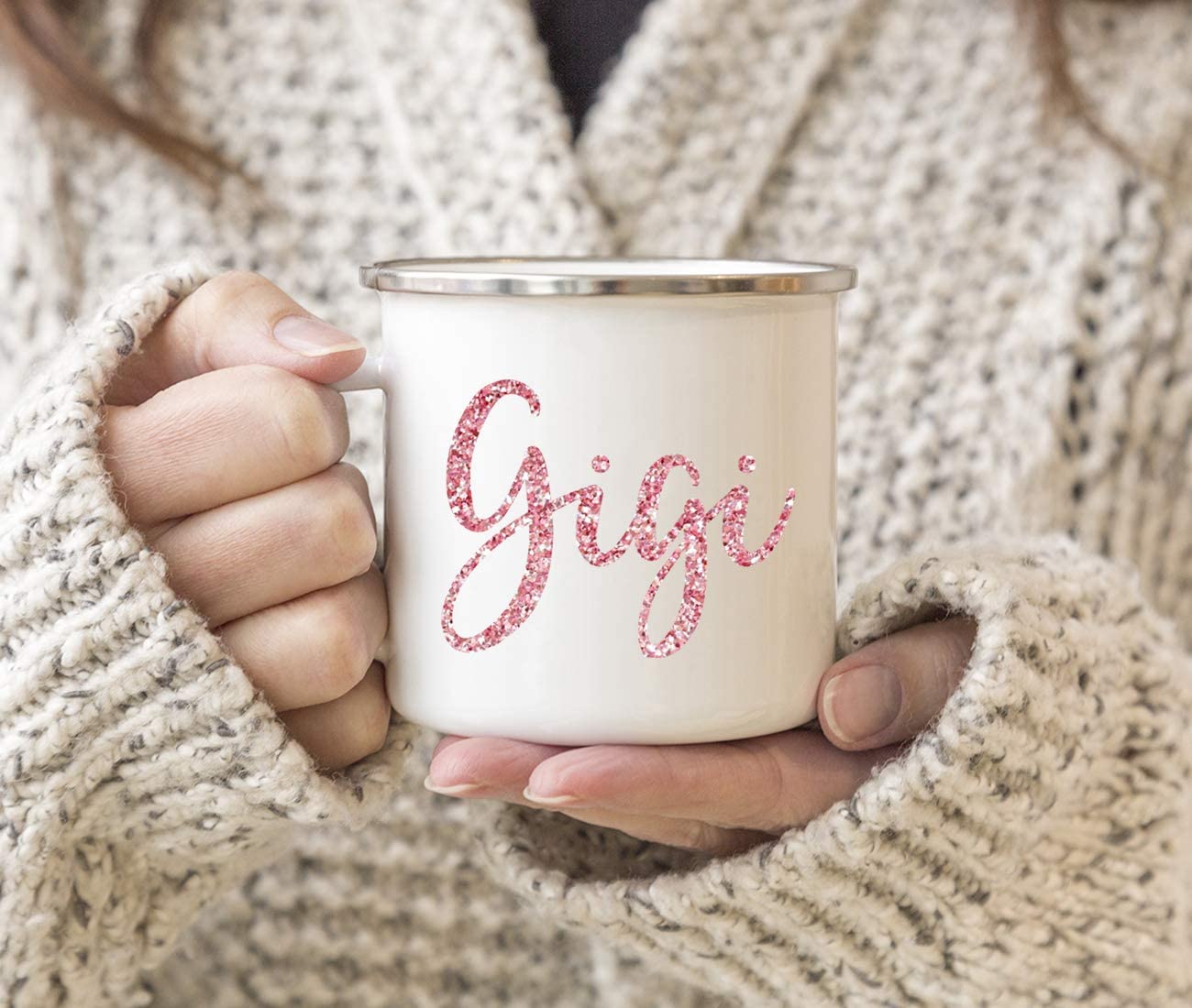 Pink Glitter Campfire Coffee Mug