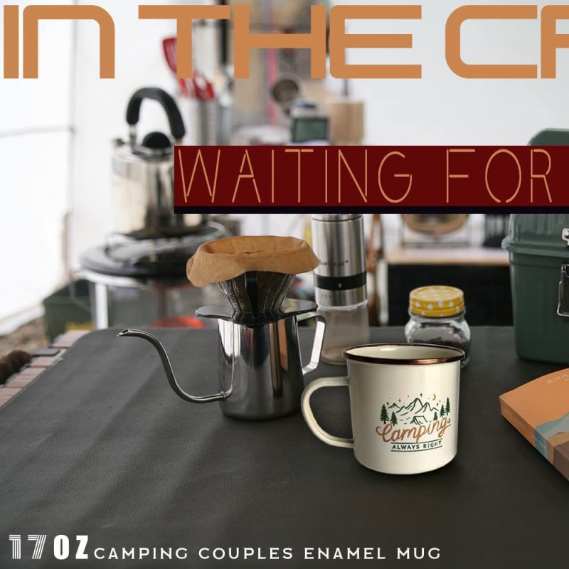 Travel Camping Holiday Enamel Tea Cup