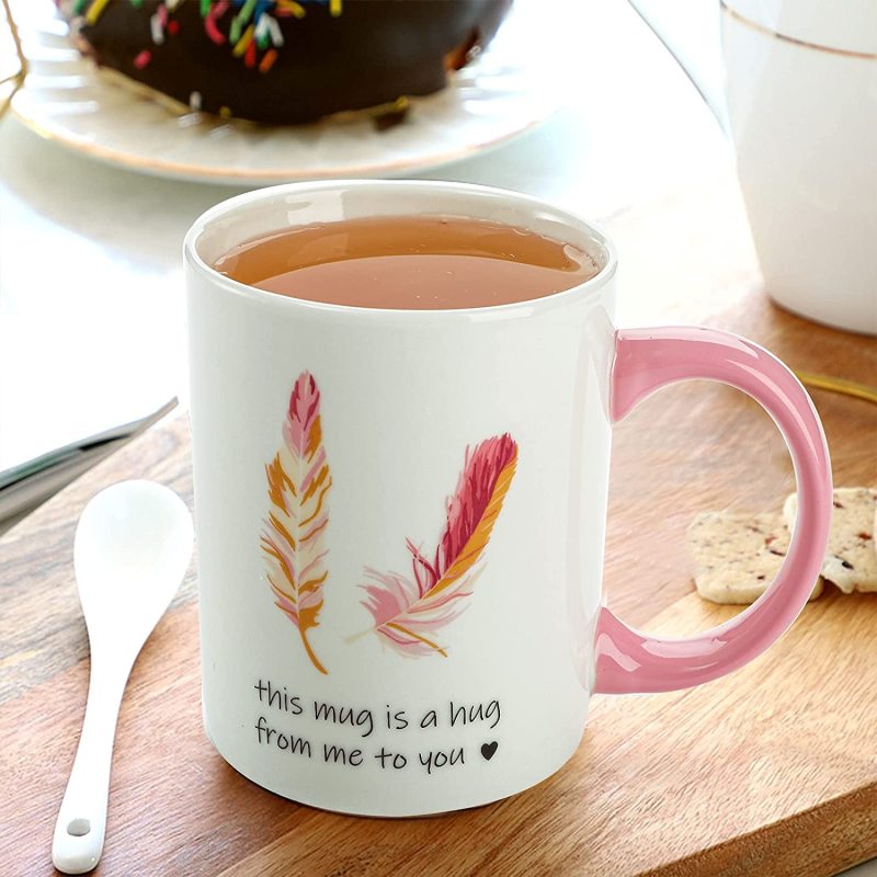 Pink Handle Ceramic Mug