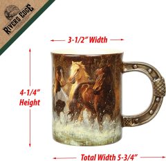 Horse Scene 3D Ceramic Coffee Mug