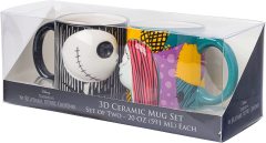 Nightmare Before Christmas Jack and Sally Kiss 3D Sculpted Mug