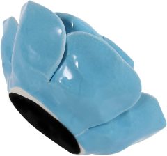 Ceramic Lights Holder Candlesticks- Lotus Blue