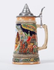 German Frankfurt Oktoberfest Tankard with Petwer Lid