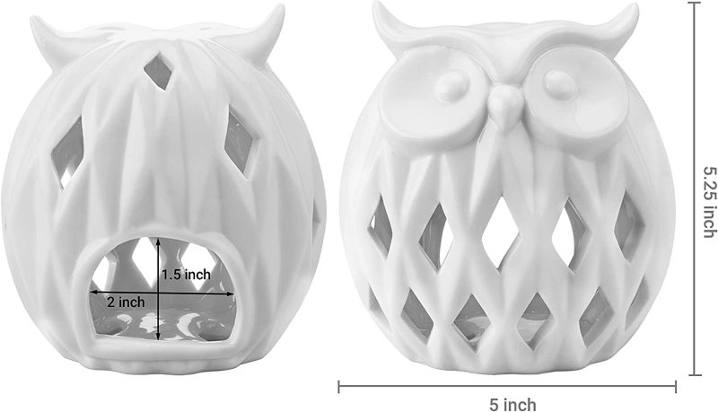 White Ceramic Novelty Tealight Candle Holder