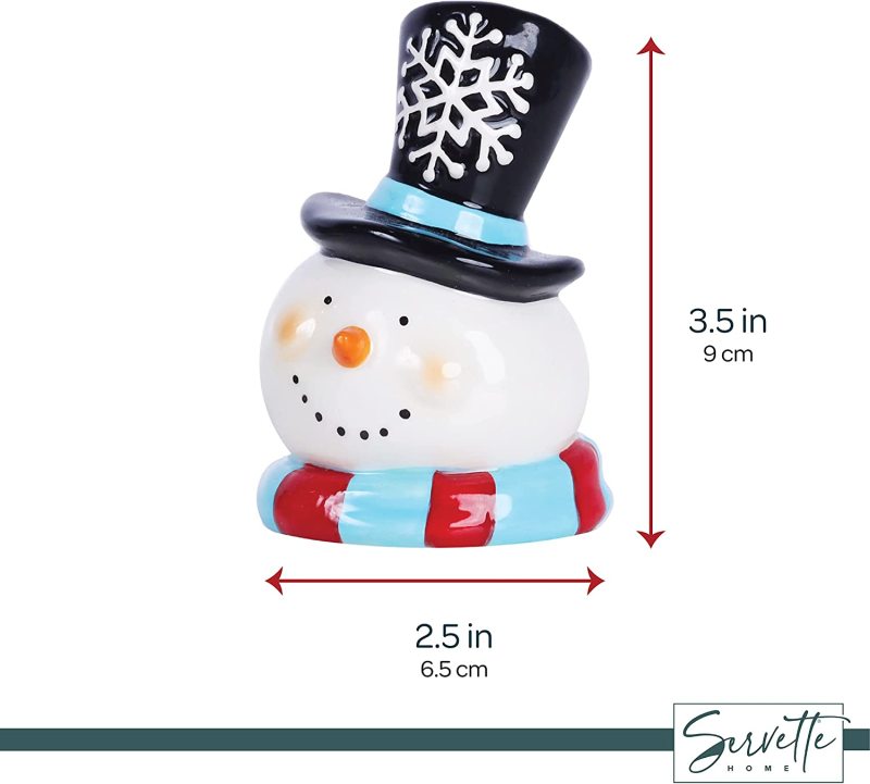Snowman and Santa Salt and Pepper Shaker