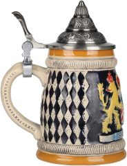 Beer Stein with Matel Pewter Lid