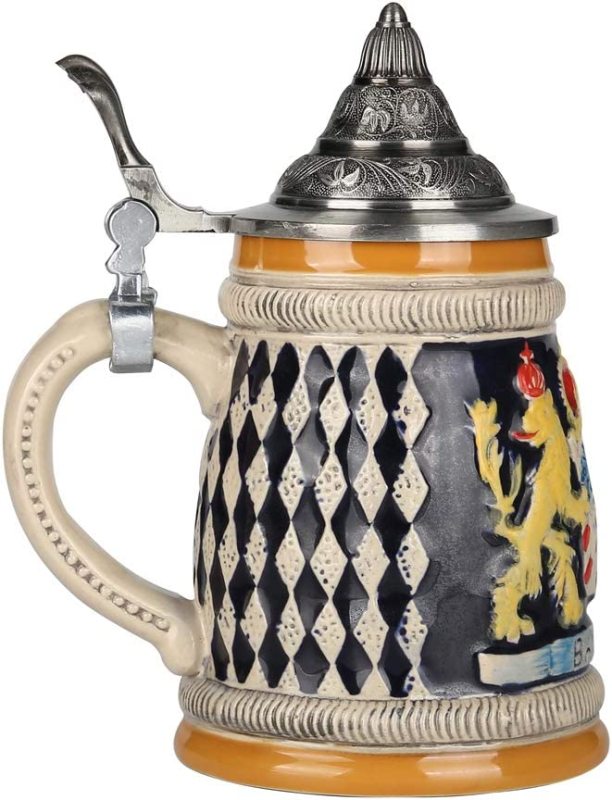 Beer Stein with Matel Pewter Lid