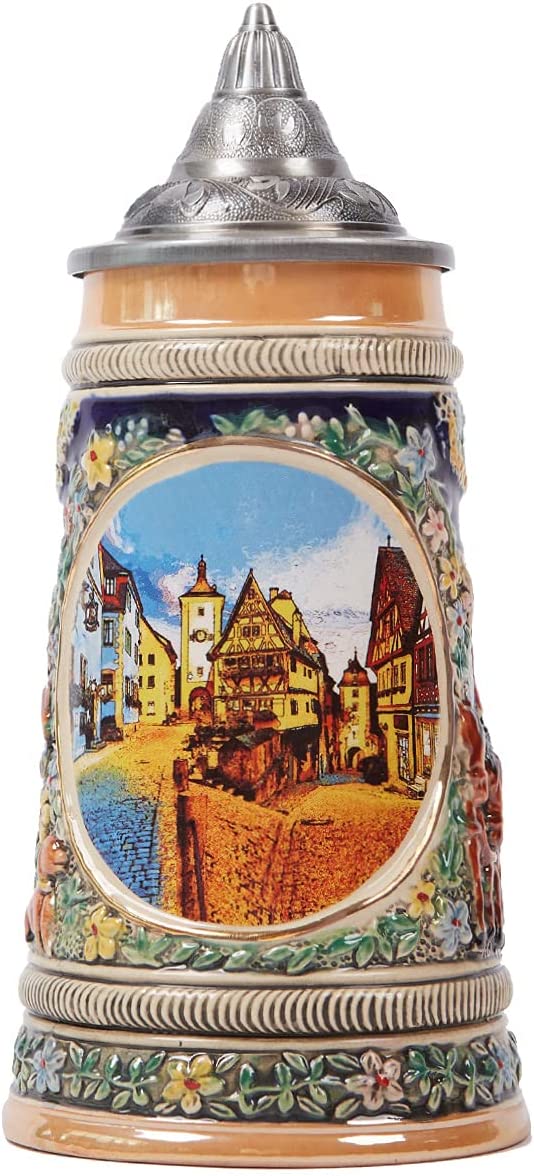 German Frankfurt Oktoberfest Tankard with Petwer Lid