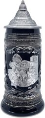 1 Liter Charcoal Black Oktoberfest Beer Mug