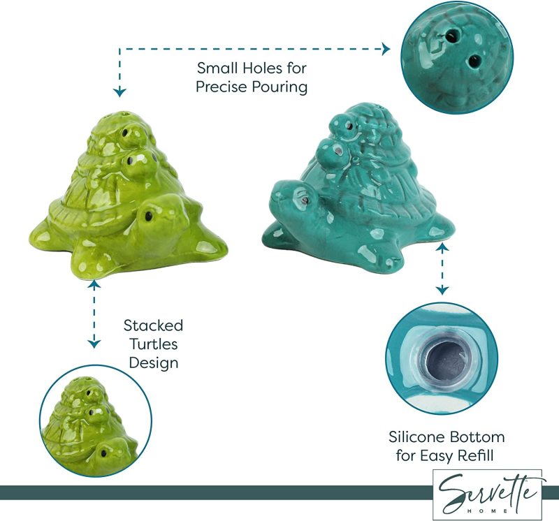 Green Turtle Towers Salt and Pepper Shaker