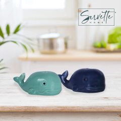 Green Whale and Pepper Shaker