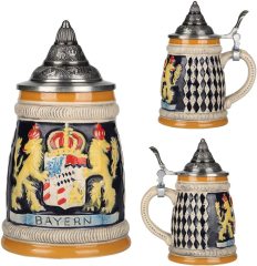 Beer Stein with Matel Pewter Lid