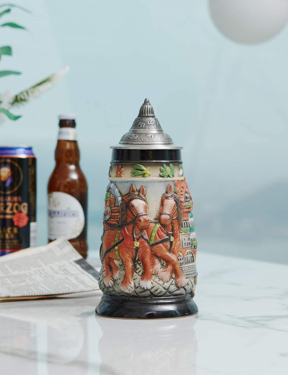 Oktoberfest Stanley Viking Tankard with Petwer Lid Birthday Gifts