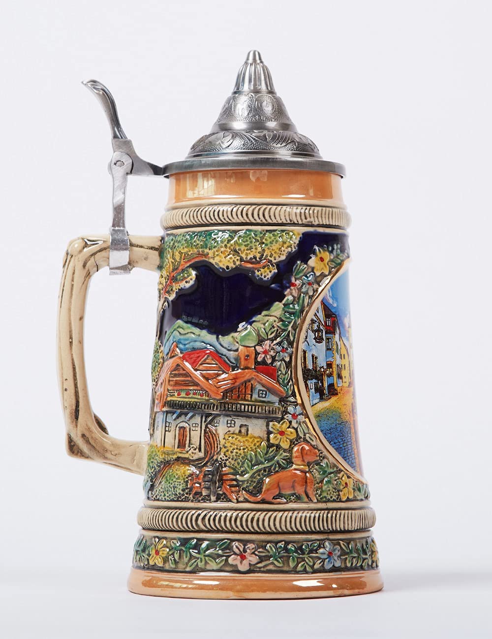 German Frankfurt Oktoberfest Tankard with Petwer Lid
