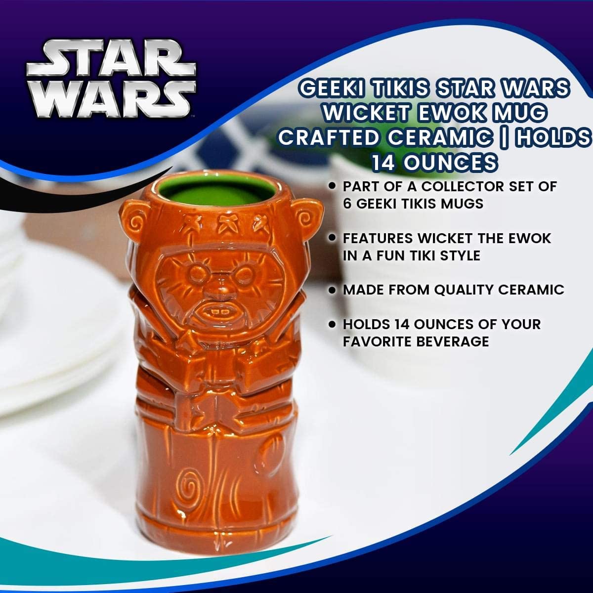 Orange Official Star Wars Collectible Tiki Style Ceramic Cup