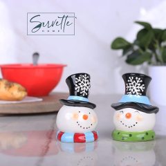 Snowman and Santa Salt and Pepper Shaker