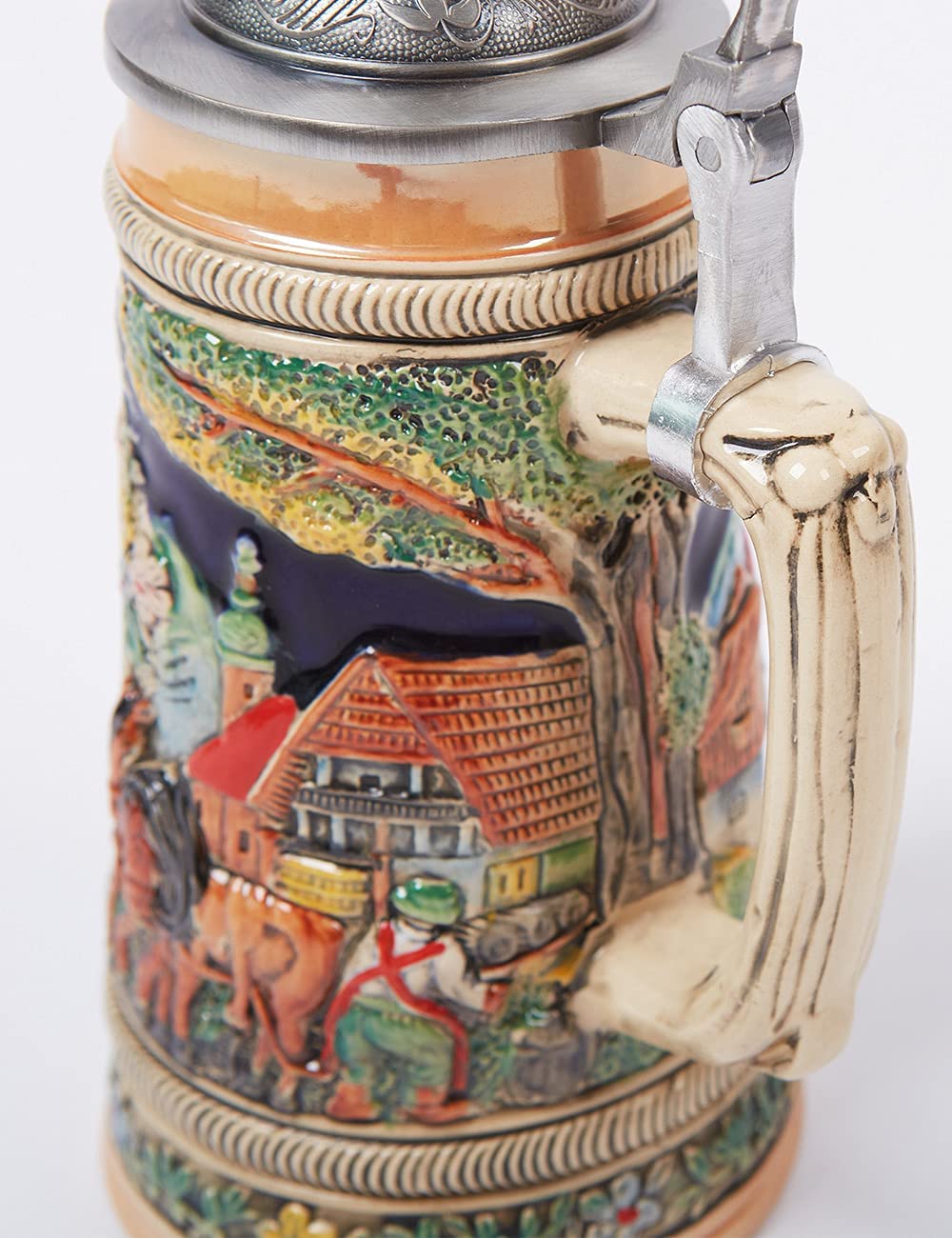 German Frankfurt Oktoberfest Tankard with Petwer Lid