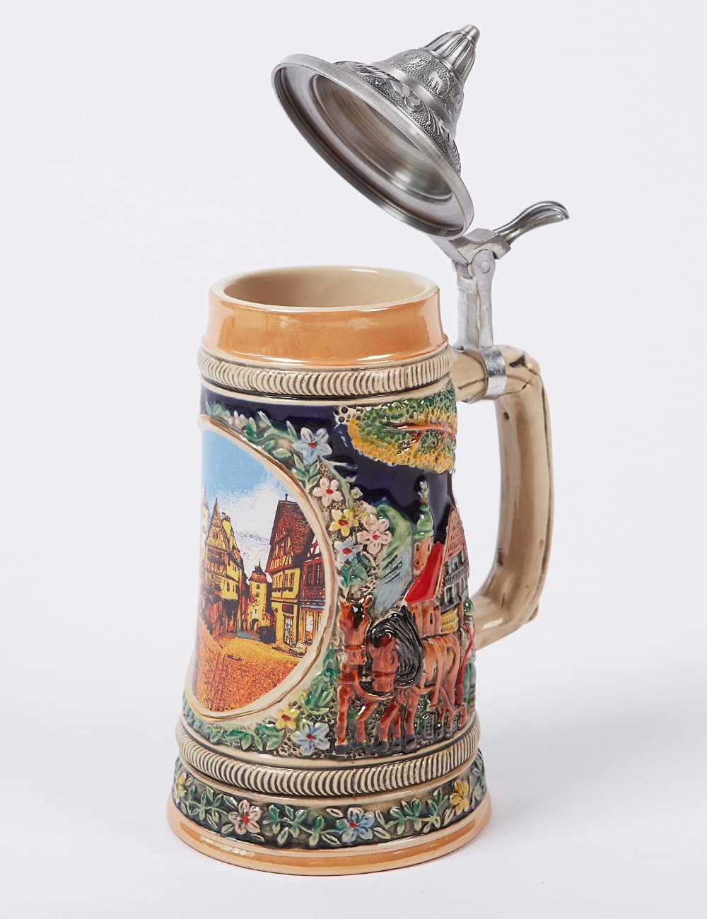 German Frankfurt Oktoberfest Tankard with Petwer Lid