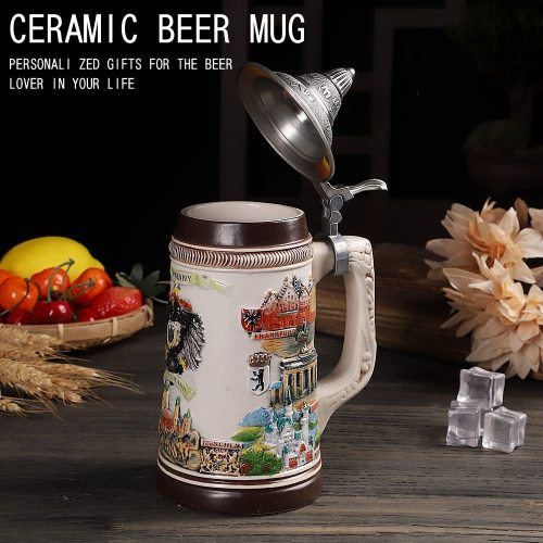 Oktoberfest Tankard Eagle Bierkrug Drinking Glass Horn Coffee Mug