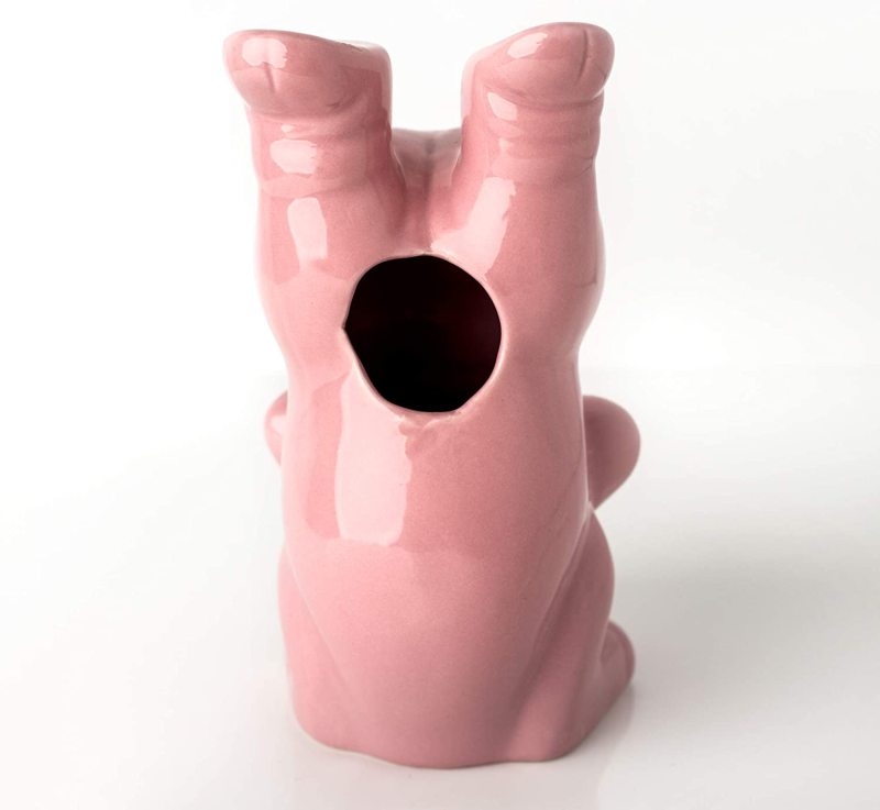 Pink Pig Bottoms Up Ceramic Cocktail Tiki Mug