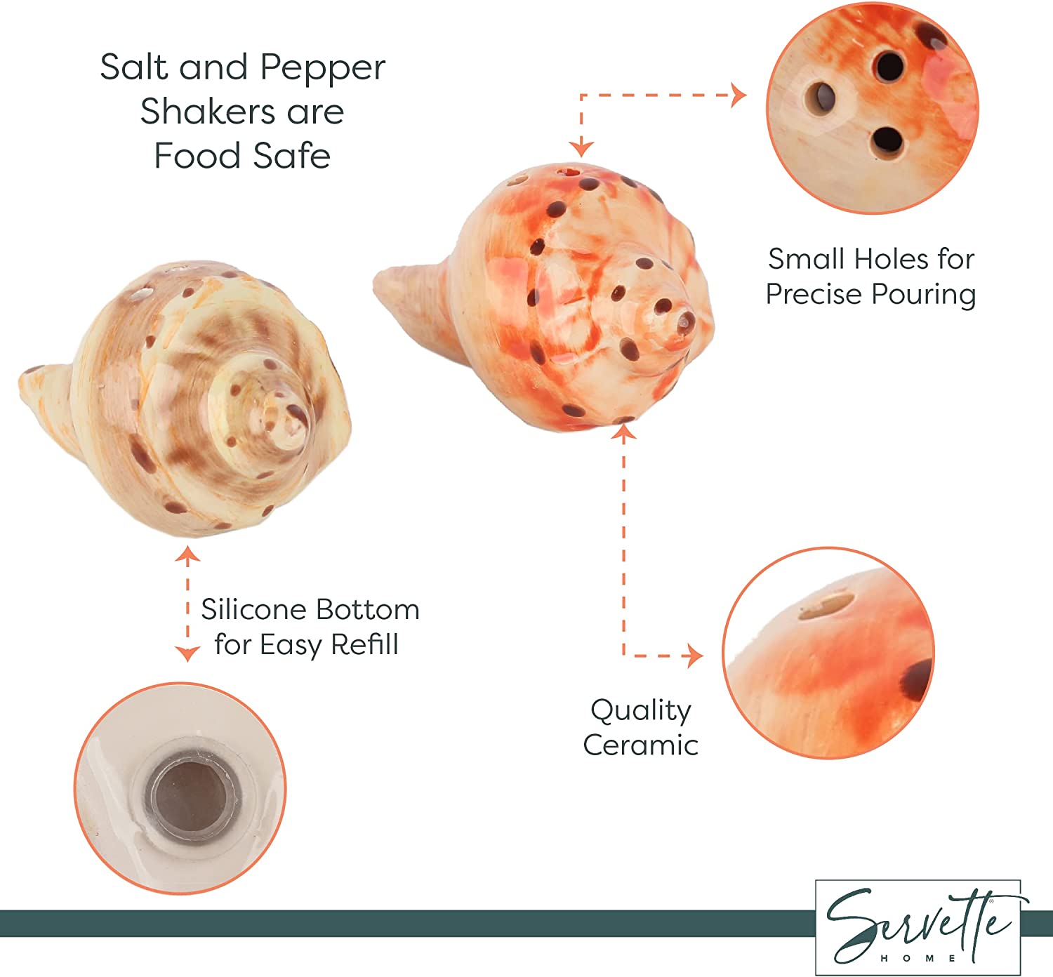 Conch Shell Salt and Pepper Shaker
