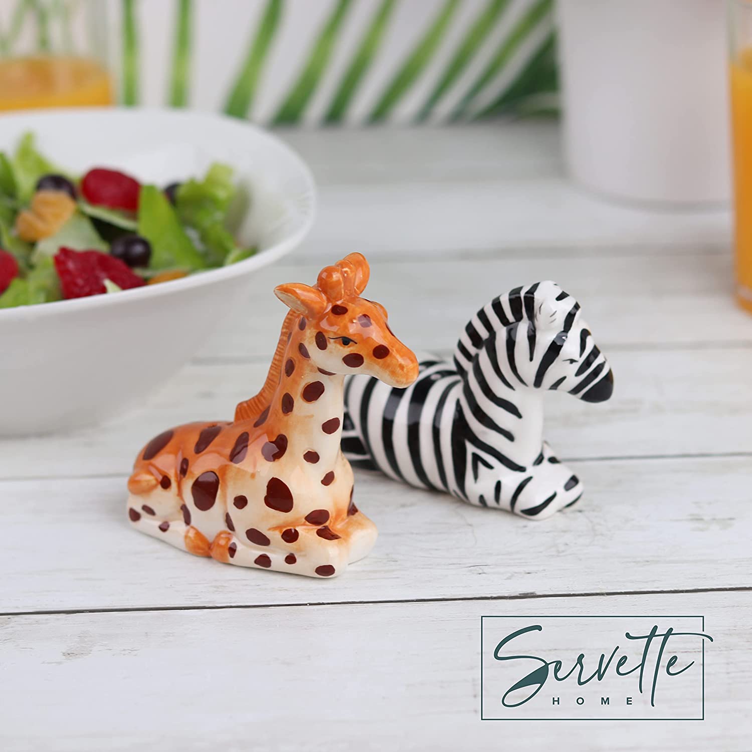 Giraffe & Zebra Salt & Peppers Shakers