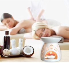 Ceramic Tealight Oil Burner with Tea Light Holder