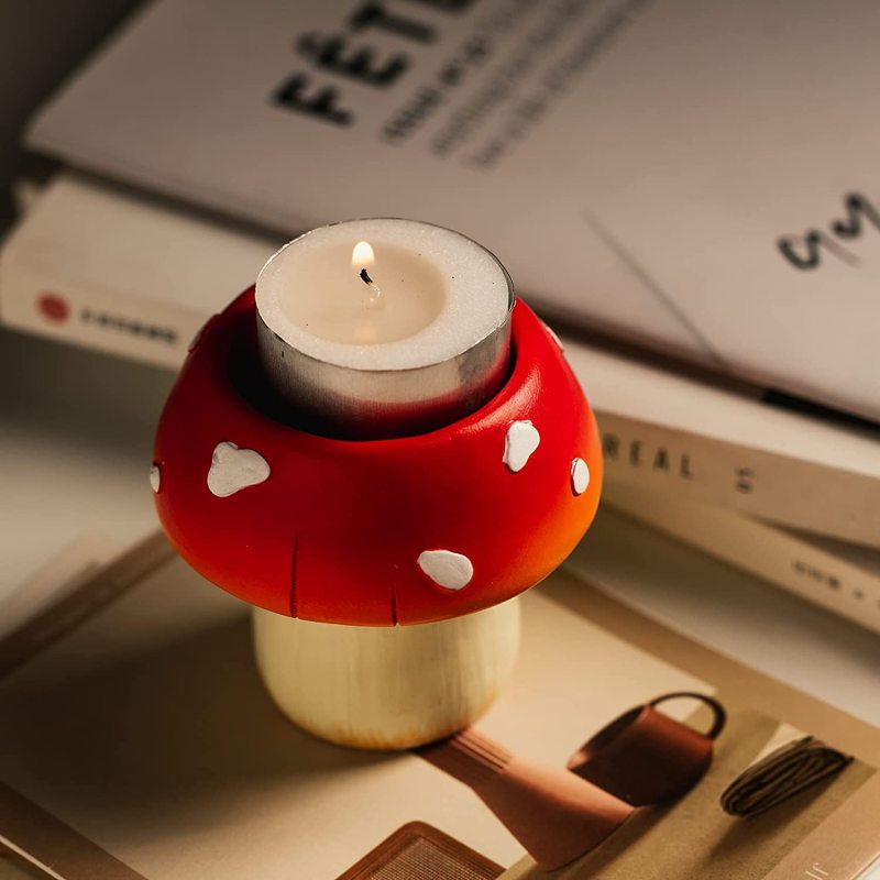 Cute Mushroom Candle Holder