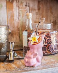 Pink Pig Bottoms Up Ceramic Cocktail Tiki Mug
