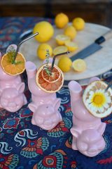 Pink Pig Bottoms Up Ceramic Cocktail Tiki Mug