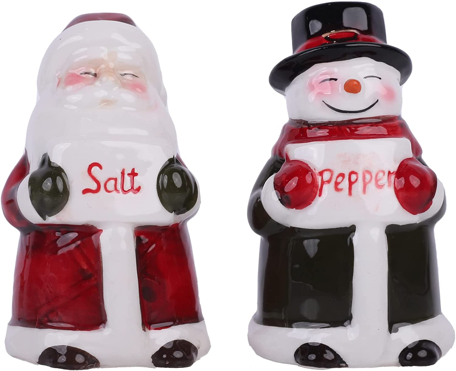 Snowman and Santa Salt and Pepper Shaker