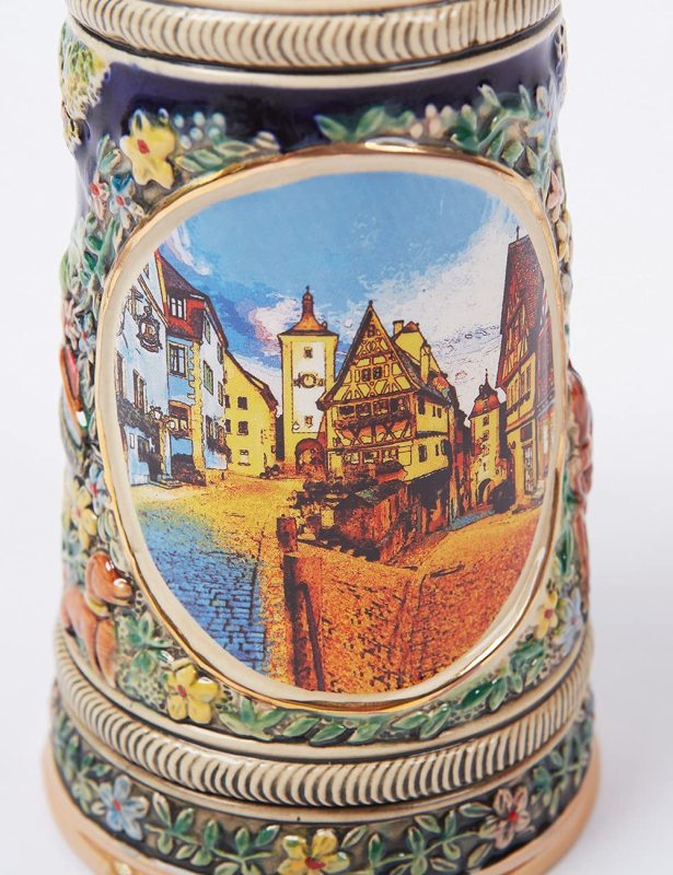 German Frankfurt Oktoberfest Tankard with Petwer Lid