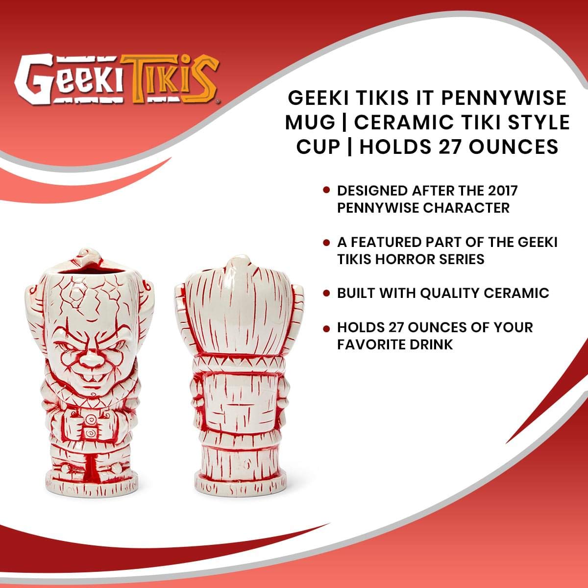Jeluse Geeki Tikis IT Pennywise Mug