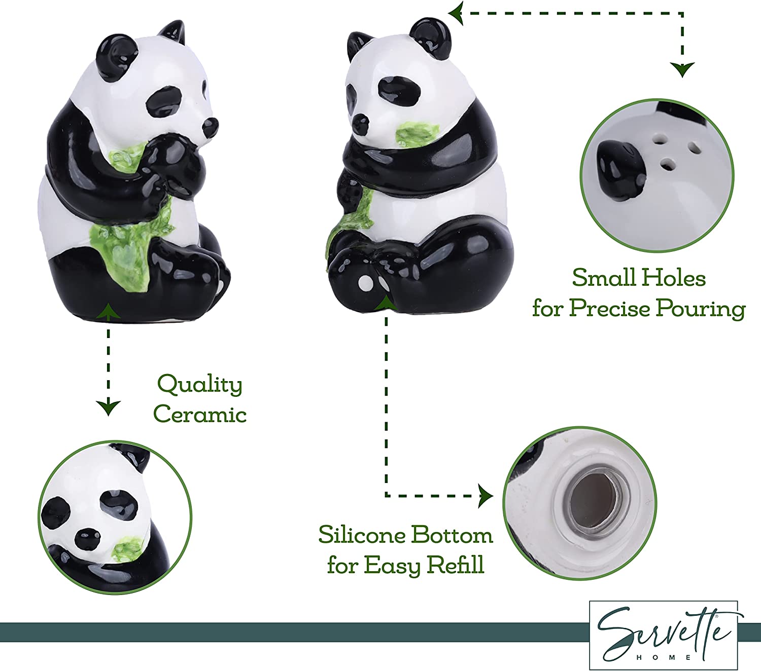 Panda Bears Salt & Pepper Shaker